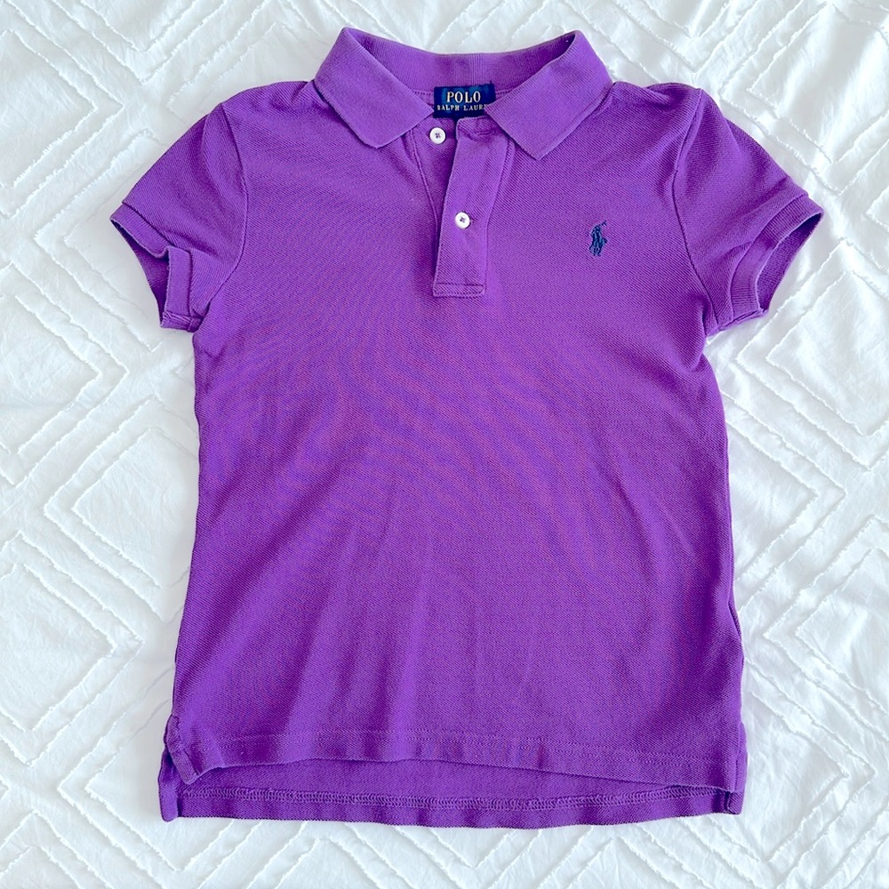 POLO  Ralph Lauren - Polo Shirt - Purple - M (8-10)